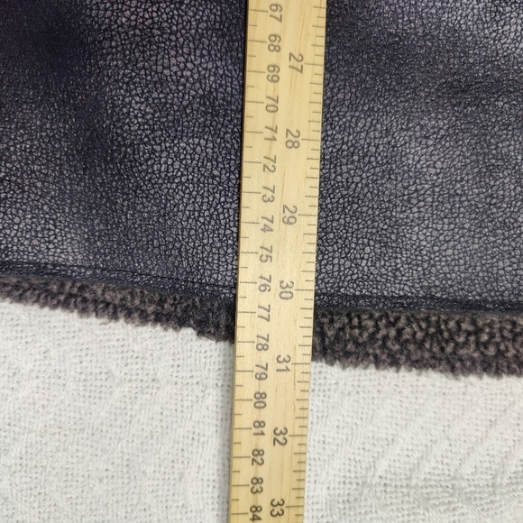 Sam Edelman Sydney Hooded Faux Shearling Black Jacket Coat Women's size S - Picture 13 of 16